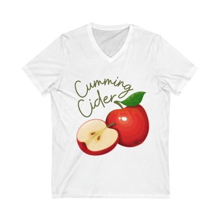 2023 - Cumming Cider Apple and Half Unisex Jersey Short Sleeve V-Neck Tee