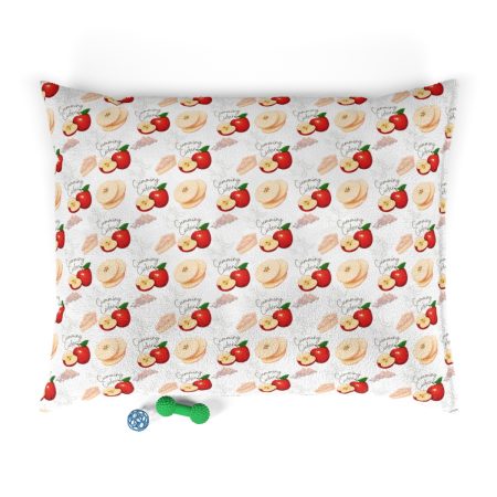 2023 - Cumming Cider Apple Pattern Dog Pet Bed White