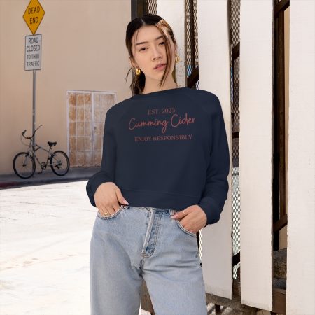 2023 - EST. 2023 Cumming Cider Enjoy Responsibly Women's Cropped Fleece Pullover