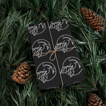 2023 - Cumming Cider White Logo Gift Wrap Papers (Black Paper)