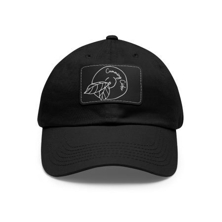 2023 - Cumming Cider White Logo Dad Hat with Leather Patch