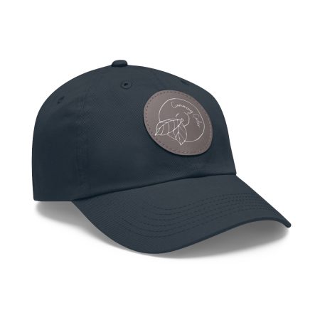 2023 - Cumming Cider Black Logo Dad Hat with Leather Patch (Round)
