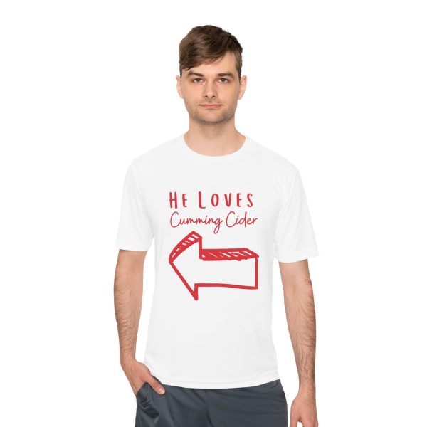 2024 - He Loves Cumming Cider Unisex Moisture Wicking Tee - Image 3