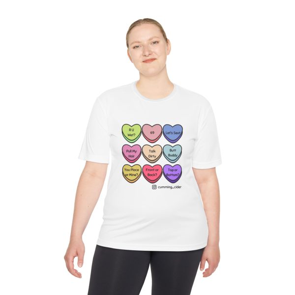 2024 - Conversation Hearts Unisex Moisture Wicking Tee - Image 4