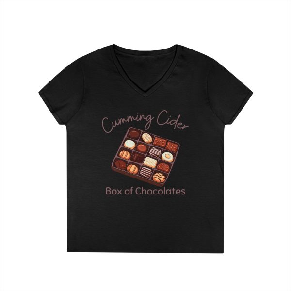 2024 - Box of Chocolates Ladies V--Neck T-Shirt - Image 4