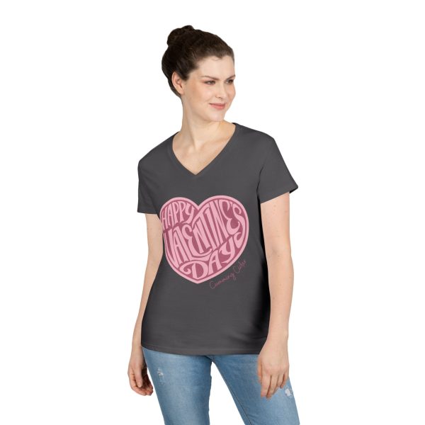 2024 - Happy Valentine's Day Ladies V--Neck T-Shirt - Image 12