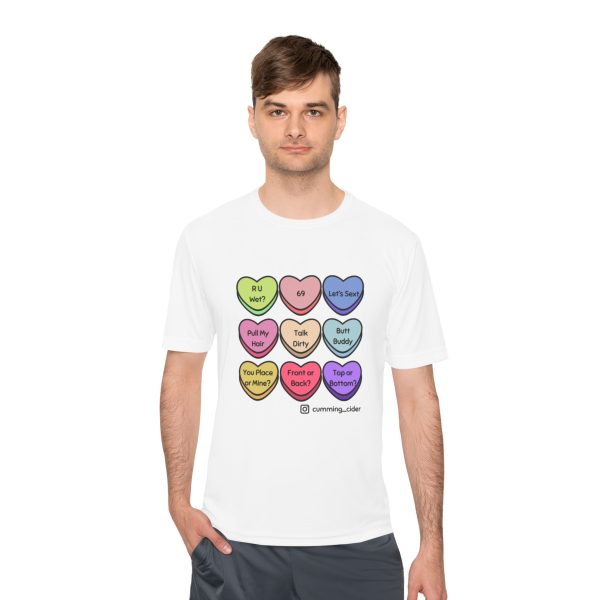 2024 - Conversation Hearts Unisex Moisture Wicking Tee - Image 3