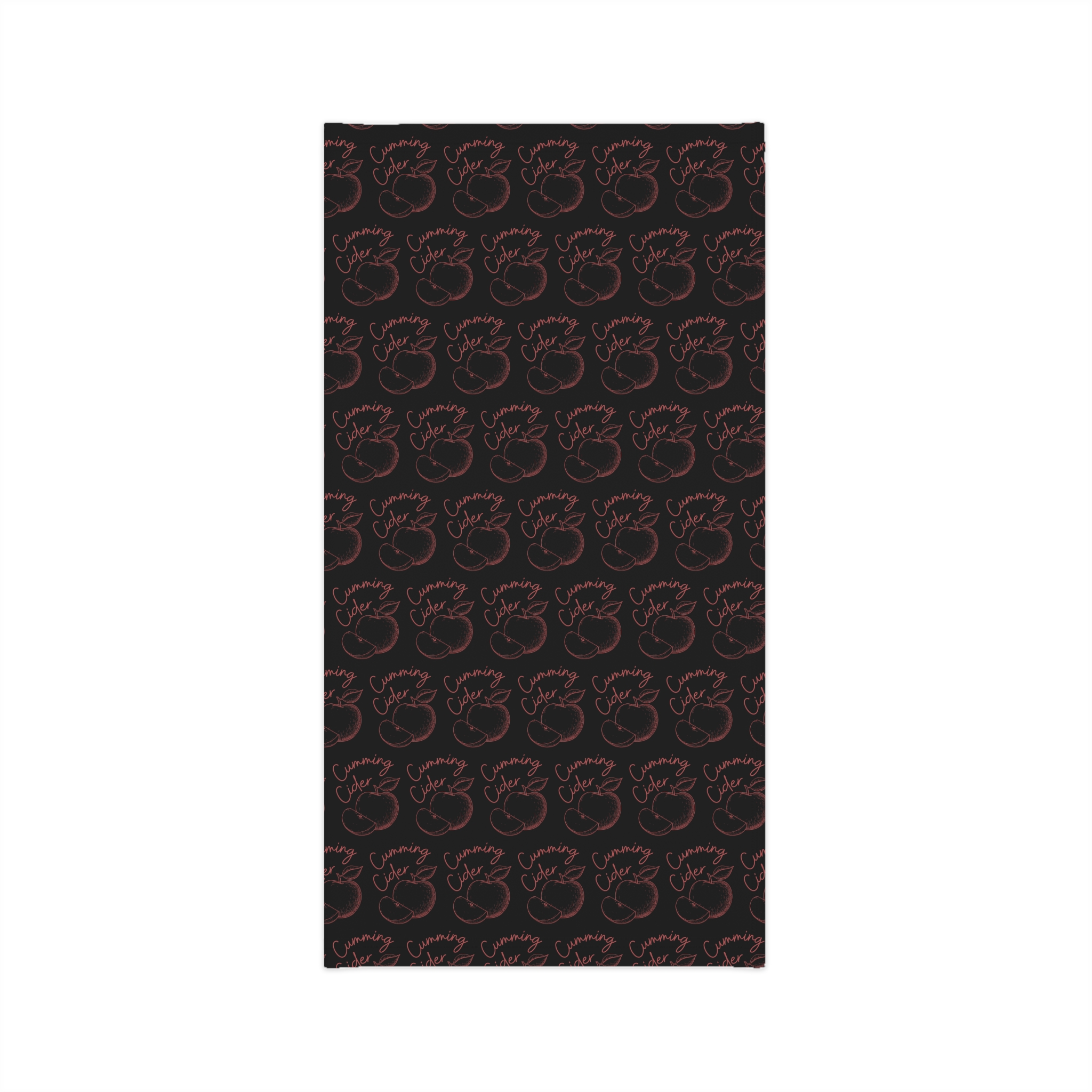 2025 - Apple Slice Pattern - Black Cozy Autumn-Themed Neck Gaiter with Apples and Waffles Design - Image 2