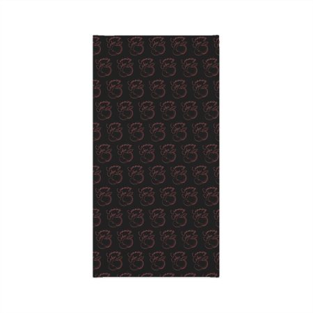 2025 - Apple Slice Pattern - Black Cozy Autumn-Themed Neck Gaiter with Apples and Waffles Design