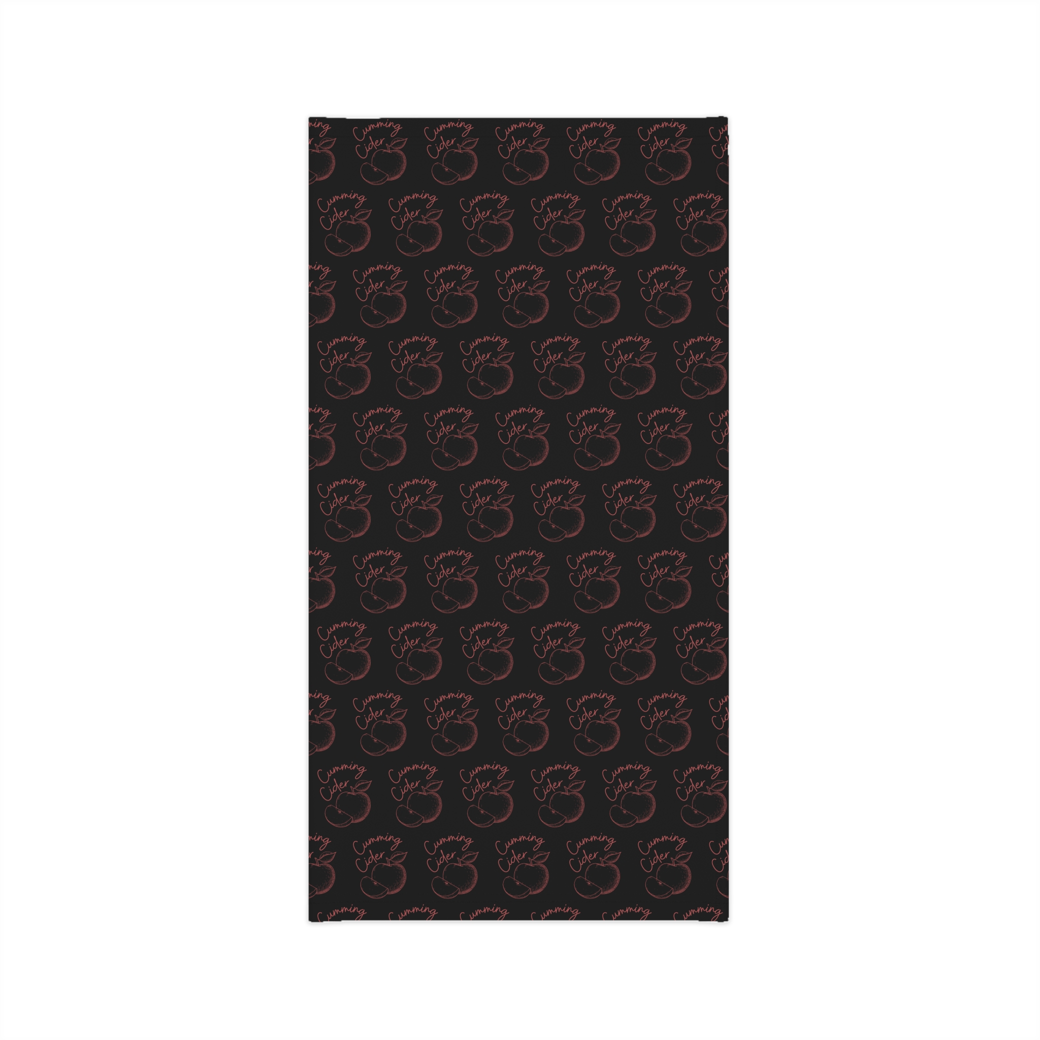 2025 - Apple Slice Pattern - Black Cozy Autumn-Themed Neck Gaiter with Apples and Waffles Design